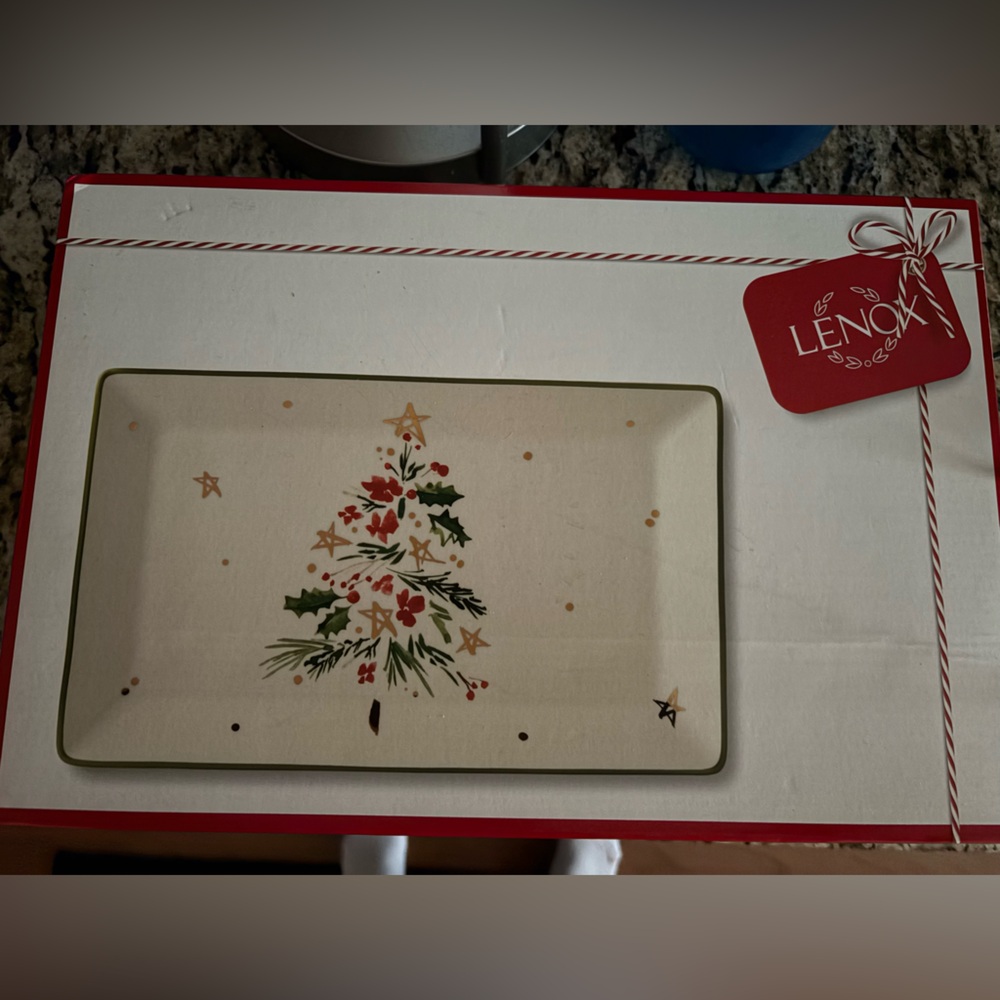 Lenox Merry & Bright Christmas Tree Platter